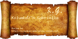 Kolumbán Gabriella névjegykártya