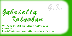 gabriella kolumban business card