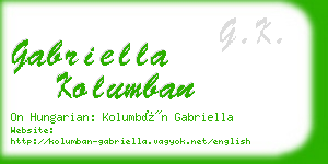 gabriella kolumban business card